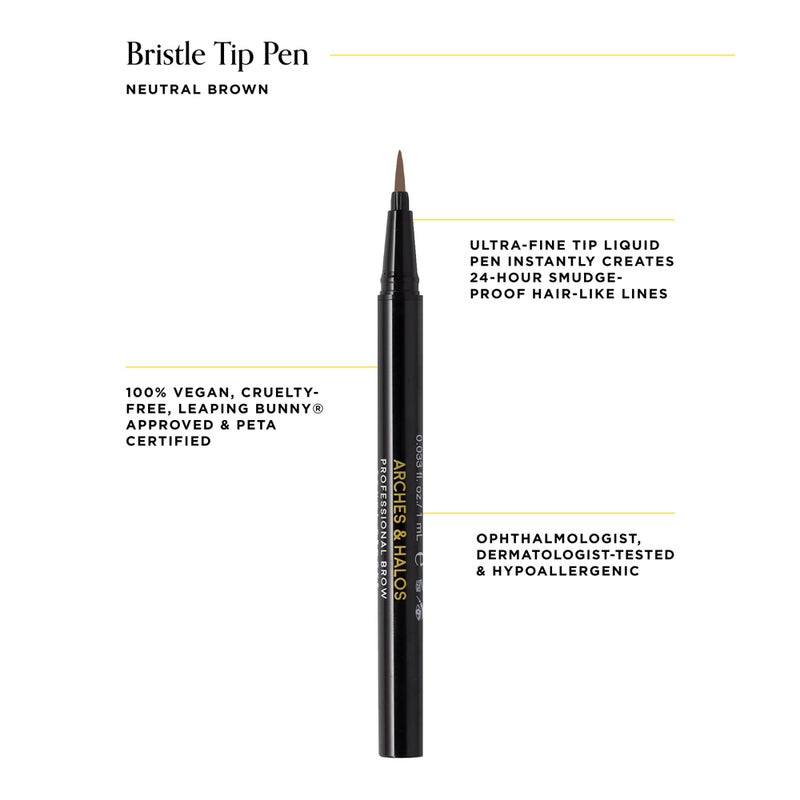 Arches & Halos Arches and Halos Microfiber Tinted Brow Mousse - Richly Pigmented Eyebrow Shaper - Water Resistant Filler Pen - Vegan - Mocha Blonde - 0.11 oz - Image 2