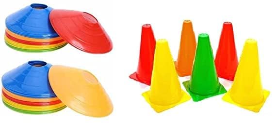 Hyrise New Combo of Agility Ladder 4 m with 10 Rungs; 6 Marker Cones (6-inch), Multicolour Saucer Cones Set of 20 and Agility Hurdles 6 inch 6 pcs - Image 2