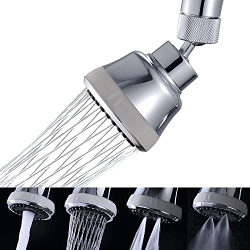 JRJUBB 4 Spray Modes Faucet Aerator,360 Degree Faucet Sprayer Attachment,Big Angle Kitchen Faucet Aerator,Swivel Faucet Extender,Sink Sprayer Attachment for faucet,55/64 inch Female Thread (Chrome) - Image 5