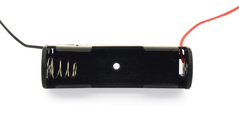 Electronicspices Electronic spices Pack of 5 Single Side 1.5v AA Battery Holder with Wire, Spring Clip Black Plastic - Image 4