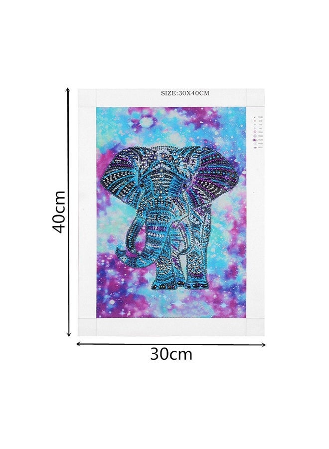 NIBEMINENT Diamond Painting Special Shaped Drill Embroidery Home Decoration Blue 40*2*30cm - Image 2