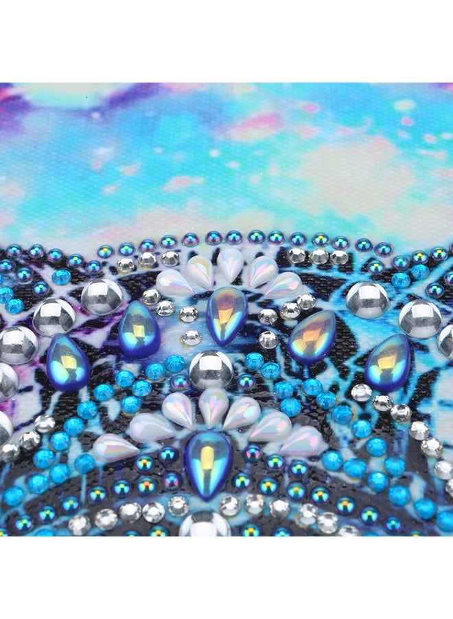 NIBEMINENT Diamond Painting Special Shaped Drill Embroidery Home Decoration Blue 40*2*30cm - Image 3