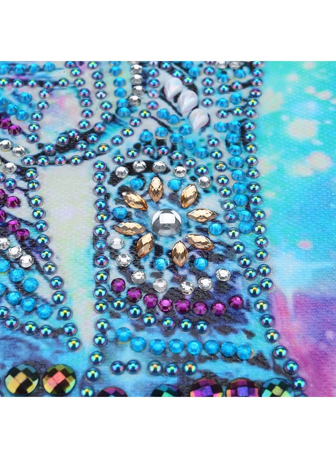 NIBEMINENT Diamond Painting Special Shaped Drill Embroidery Home Decoration Blue 40*2*30cm - Image 4