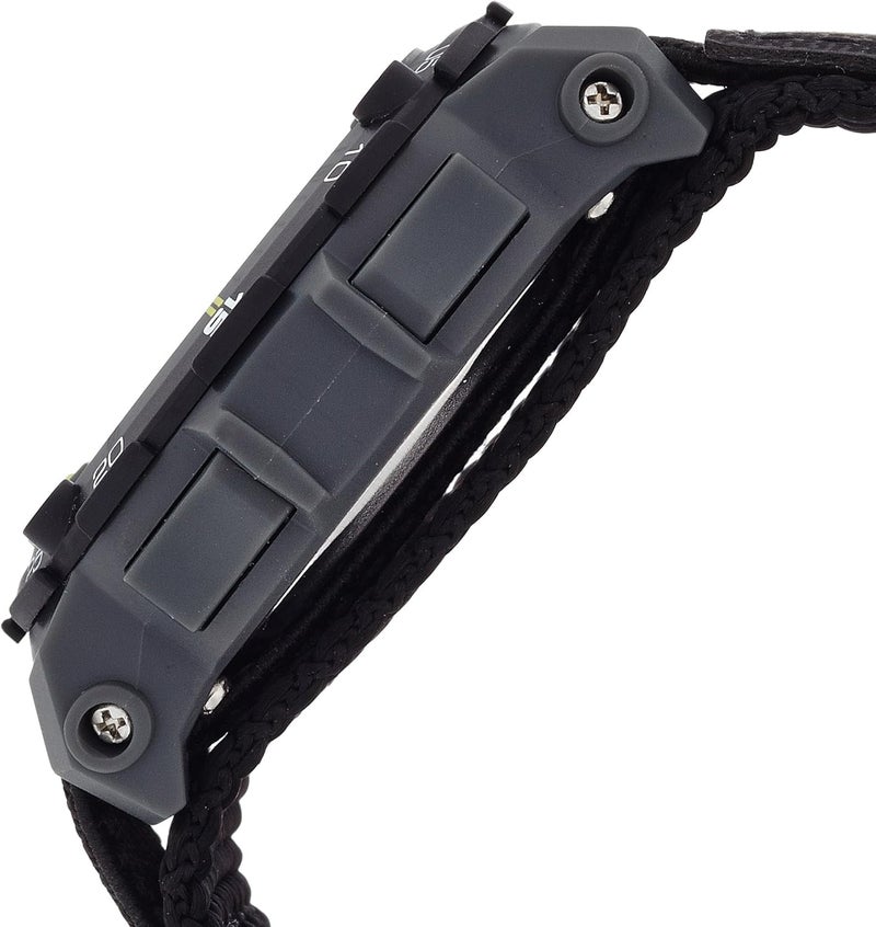 أرميترون ساعة رياضية للجنسين 40/8291BLK كرونوغراف رقمية بلمسات رمادية وسوار من النايلون الأسود - Image 3