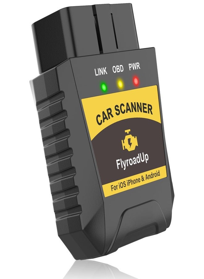 FlyroadUp OBD2 Scanner Bluetooth for iPhone iOS Android OBDII Diagnostic Scan Tool Code Reader Clear Error Code Car Performance Test Exclusive APP - Image 1