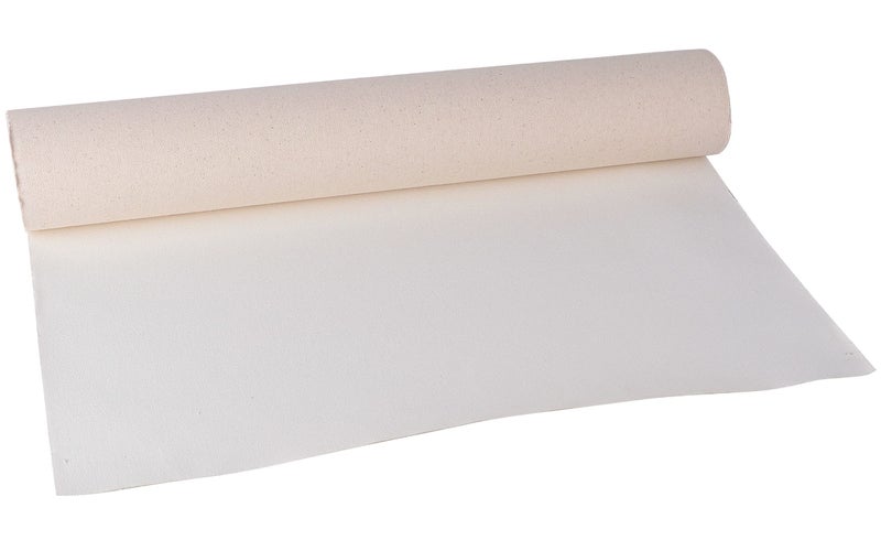 Kabeer Art Roy Fine Art 10 Oz. Medium Grain Primed Cotton Canvas Roll for Oil and Acrylic Painting, White 27 Inch x 5 Meter - Image 1