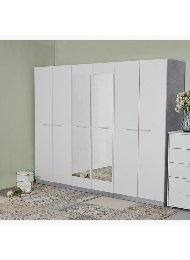 Home Box خزانة ملابس 6 أبواب مع مرآة باتارا 58 × 216 × 271.6 سم  - Image 1