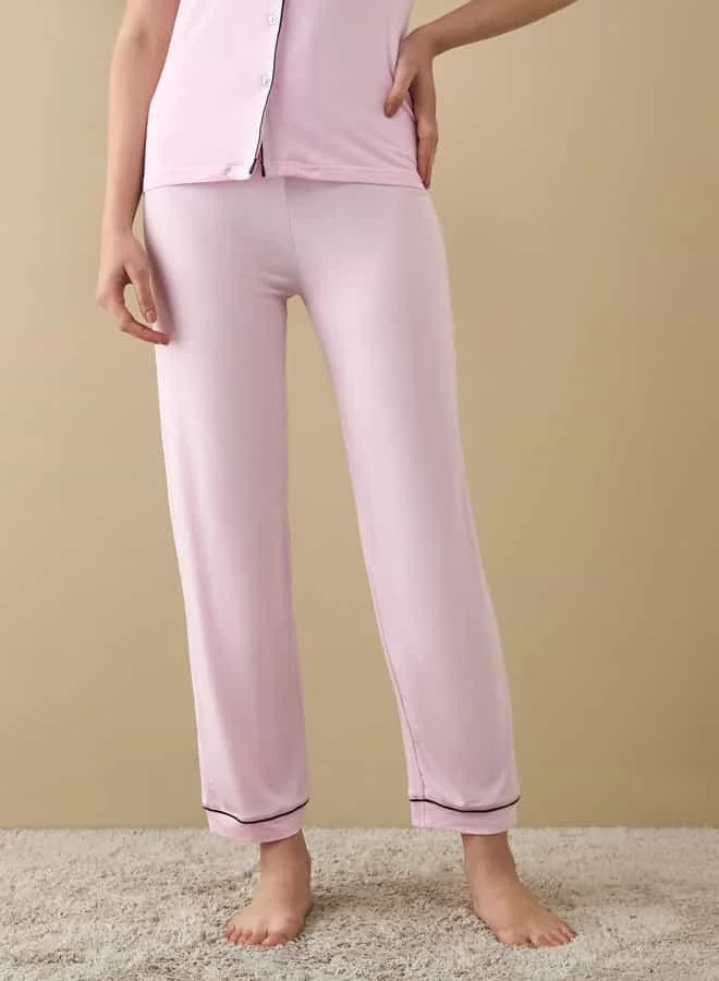Splash FAV Notch Collar Shirt and Pyjama Set
