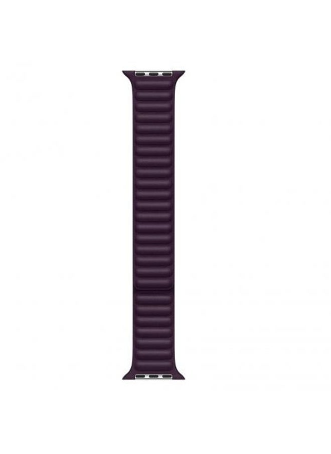 VPG - Refined Reach Leather Link For Apple Watch Series 7 Original 45mm Magnetic Loop Purbel Strap - Image 1