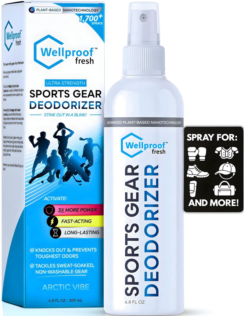 2 in 1 Sports Gear Cleaner & Odor Eliminator - Powerful Nano-Enzyme Deodorizer for Athletic Gear, Baseball, Hockey, Football, Boxing, MMA, Gym Bag | 1700+ Sprays | Plant-Based | Removes Stink & Dirt - Image 1