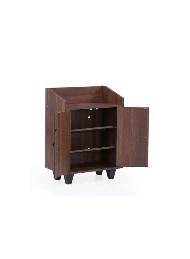 ROYALOAK Royaloak Rowan Shoe rack with 2 Door Storage | Wooden Shoe Rack for Home | Air Vent | Melamine Finish | 8MM Back Sheet For Better support | Optimized 350mm Depth | Small Shoe Rack for Home - Image 5