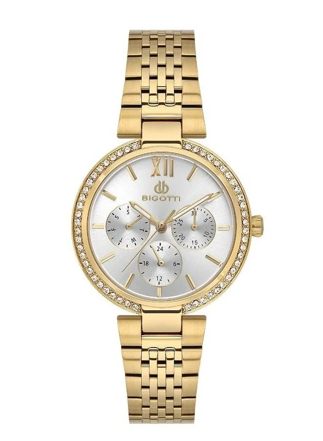Bigotti Milano Bigotti - Raffinato Women Watch | Stainless Steel Band |Brass Case | Analog | Round Dial | Mineral Glass | Japanese Quartz | Water Resistant 30 Meters