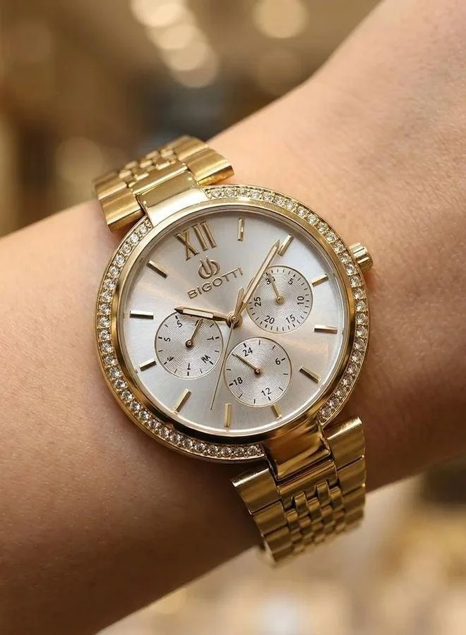 BIGOTTI Bigotti - Raffinato Women Watch | Stainless Steel Band |Brass Case | Analog | Round Dial | Mineral Glass | Japanese Quartz | Water Resistant 30 Meters