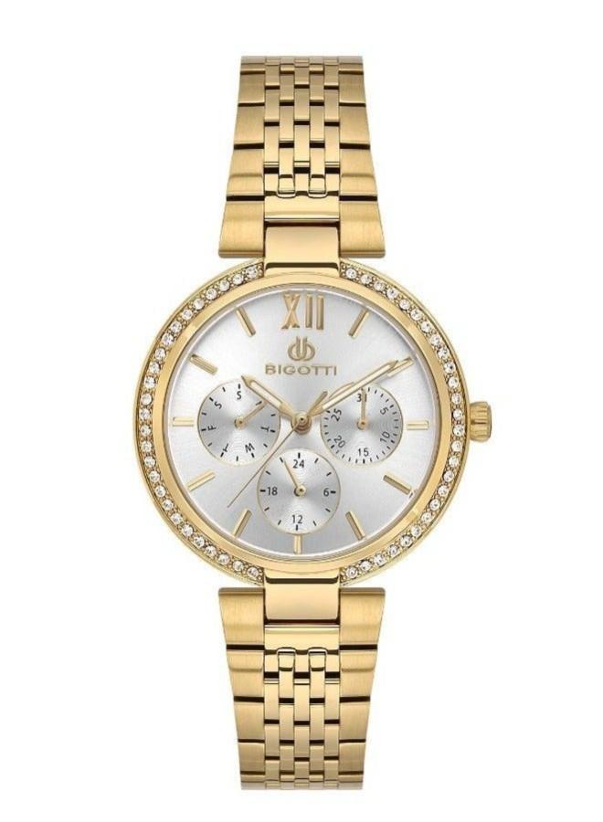 Bigotti - Raffinato Women Watch | Stainless Steel Band |Brass Case | Analog | Round Dial | Mineral Glass | Japanese Quartz | Water Resistant 30 Meters - Image 1
