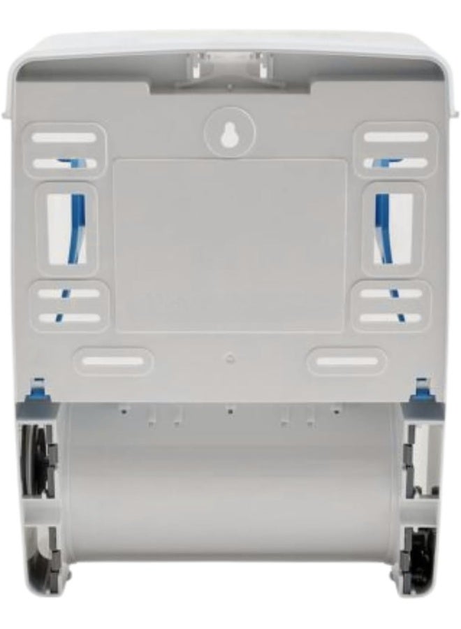 AKC Manual Auto-Cut Tissue Dispenser - Hands-Free Wall-Mount Roll Paper Dispenser | Lockable | Ideal for Bathrooms, Kitchens, Offices & Commercial Spaces (WHITE)  - Image 2
