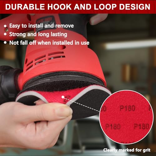 Shineboc 18Pcs 5 Inch Hook and Loop Sanding Sponge Discs 180-3000 Grit Wet Dry Sanding Pads, Foam Sandpaper for Random Orbital Sander, Curved Surface Large-Area Sanding Polishing for Metal Wood Auto - Image 3