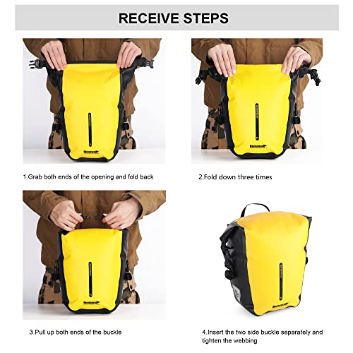 Rhinowalk Bike Pannier Bag 7L Waterproof Bicycle Rear Rack Bag With Shoulder Strap for Touring Cycling - Image 5