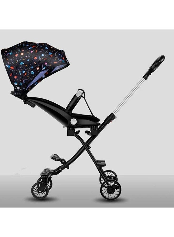 DEHKAH Cabin-Size Travel Stroller for Baby - Lightweight, Compact Fold Magic Stroller with 360° Rotation Seat & Canopy - Image 4