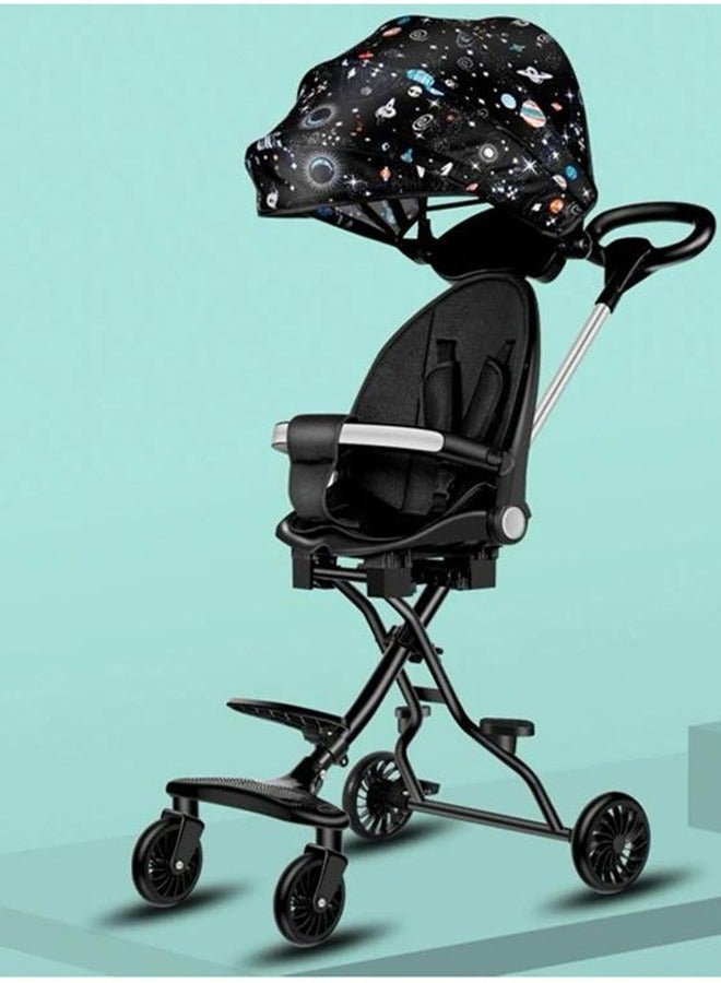 DEHKAH Cabin-Size Travel Stroller for Baby - Lightweight, Compact Fold Magic Stroller with 360° Rotation Seat & Canopy - Image 3