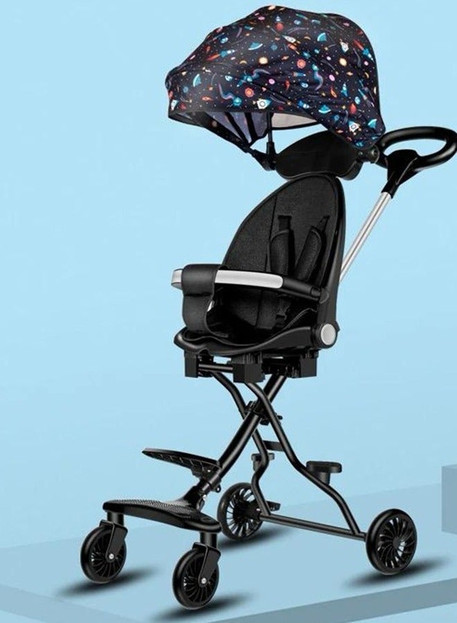 DEHKAH Cabin-Size Travel Stroller for Baby - Lightweight, Compact Fold Magic Stroller with 360° Rotation Seat & Canopy - Image 2