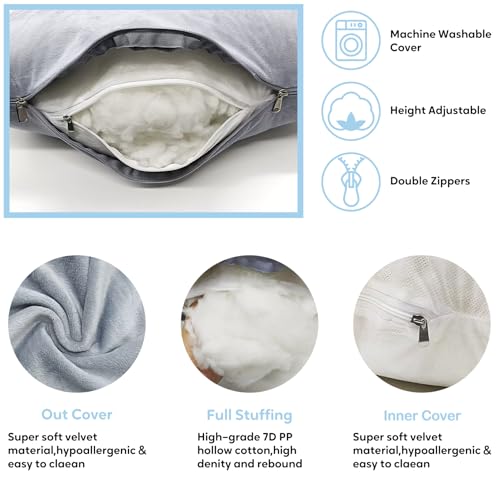 Wodsfay U-Shaped Pregnancy Pillow for Sleeping, Full Body Support for Back, HIPS & Belly - 57 Inch Maternity Pillow with Machine Washable Cover | Maternity Essential - Image 5
