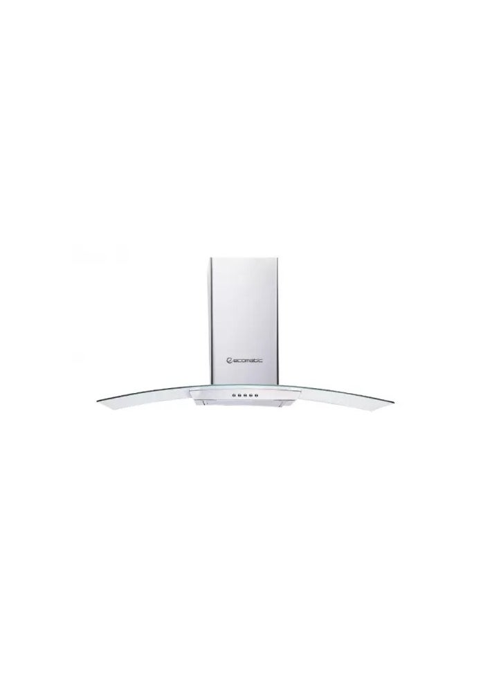 Ecomatic Ecomatic Kitchen Chimney Hood 90 cm 750 m3 / h 3 Speeds Stainless Curvy Crystal H9207KGBX 