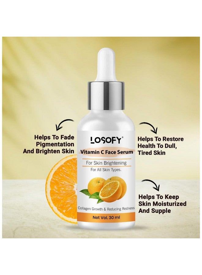 LOSOFY Vitamin C Face Serum,Face Serum for Glowing Skin,Helps in Dark Spot Reduction, and Provides Moisturization, 30 ml (pack of 2) - Image 5