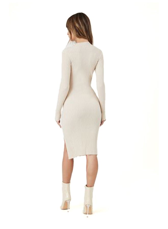 FOREVER 21 Mock Neck Bodycon Sweater Dress - Image 4