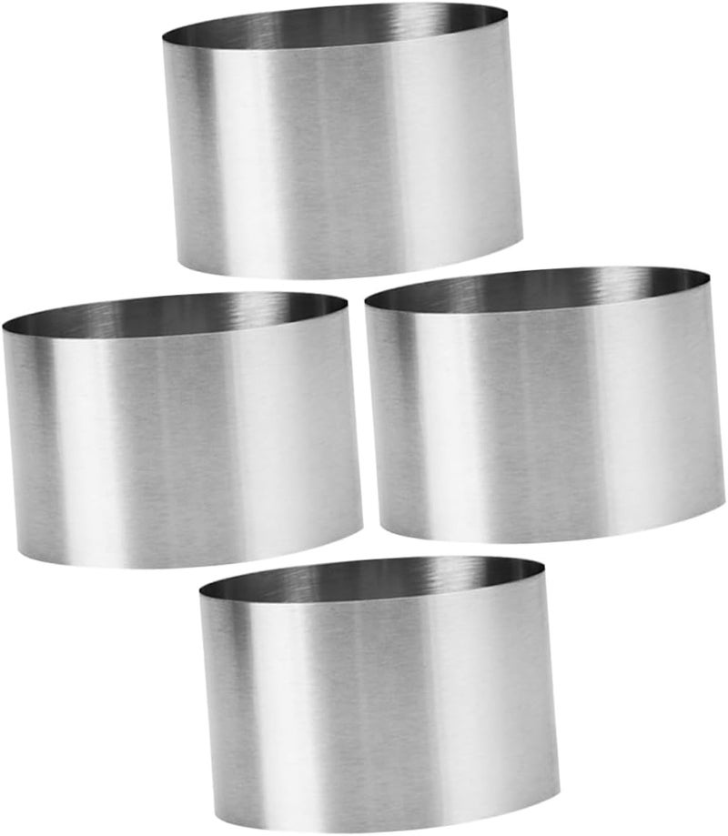 Baking Mold,Cake Pans Stainless Steel Round Cake Rings Baking Molds for Pastry Cookies and Desserts Food Ring Molds for Baking and Decorating - Image 1