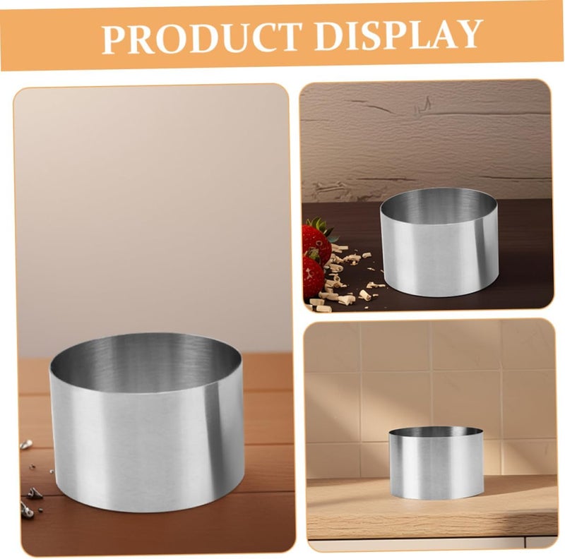 Baking Mold,Cake Pans Stainless Steel Round Cake Rings Baking Molds for Pastry Cookies and Desserts Food Ring Molds for Baking and Decorating - Image 3