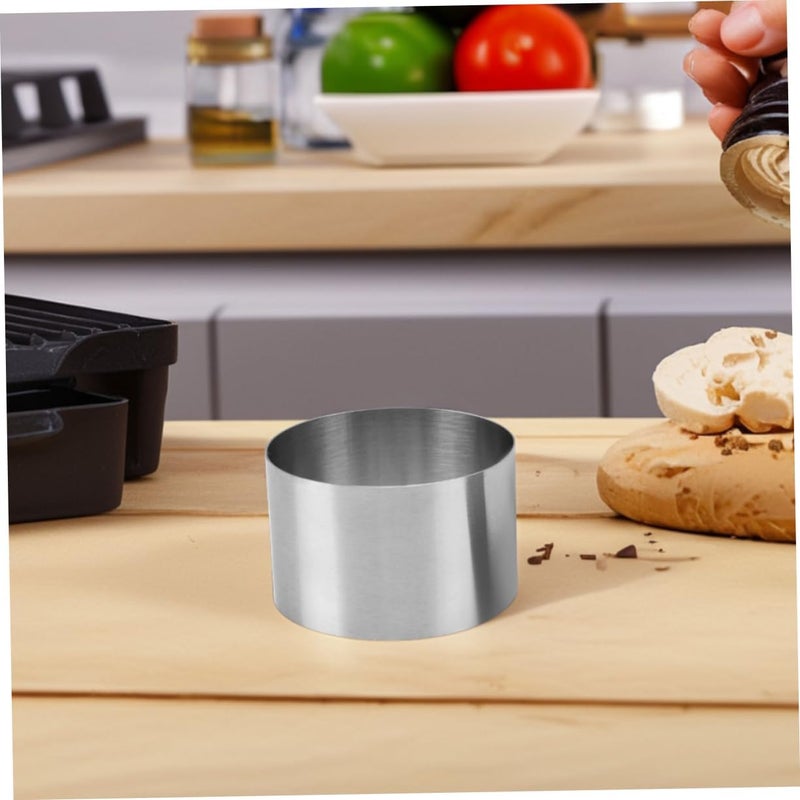Baking Mold,Cake Pans Stainless Steel Round Cake Rings Baking Molds for Pastry Cookies and Desserts Food Ring Molds for Baking and Decorating - Image 5