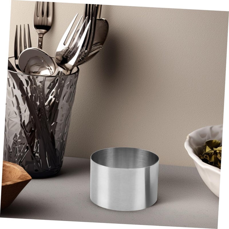 Baking Mold,Cake Pans Stainless Steel Round Cake Rings Baking Molds for Pastry Cookies and Desserts Food Ring Molds for Baking and Decorating - Image 4