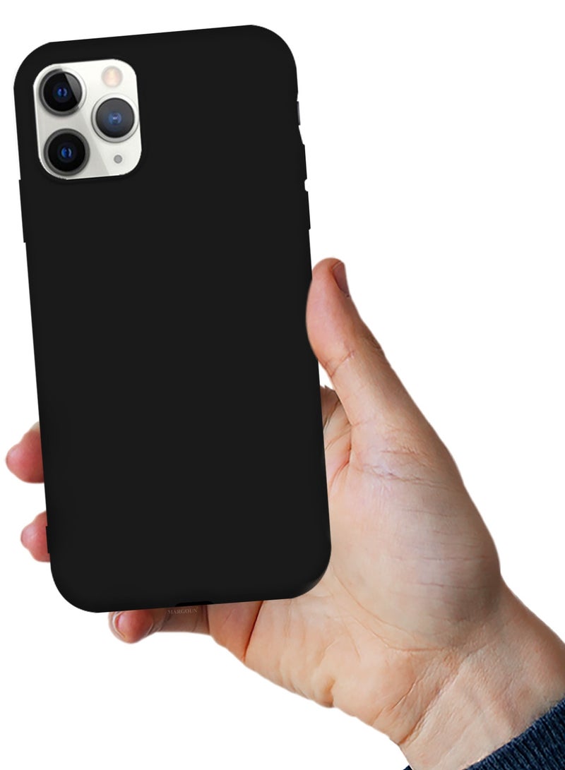 CATANES Soft Silky Silicone Case Cover for Apple iPhone 11 Pro - Full Body Protection - Black - Image 5