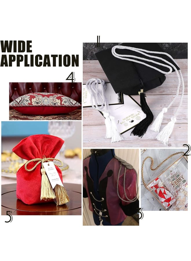 18 م/19.6 ياردة حبل ملتوي 5 مم 3 طبقات سلك بوليستر ملون حبل ملتوي حبل فيسكوز لامع لأكياس هدايا تنجيد الستائر، أزياء تزيين المنزل، بيسك - Image 5