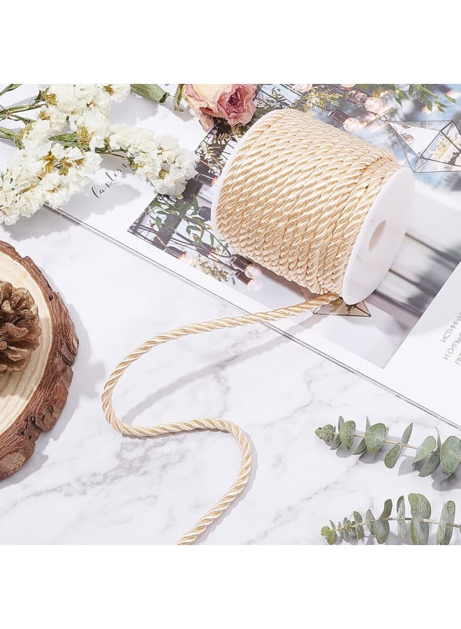 18 م/19.6 ياردة حبل ملتوي 5 مم 3 طبقات سلك بوليستر ملون حبل ملتوي حبل فيسكوز لامع لأكياس هدايا تنجيد الستائر، أزياء تزيين المنزل، بيسك - Image 4