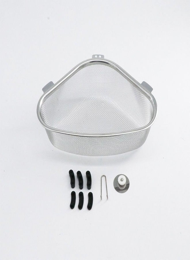 Kopida Sink Strainer Basket, Stainless Steel Triangle Kitchen Sink Strainer Basket for Sink Food Strainer, Corner Sink Strainer Basket for Food Strainer, Storage Rack - Image 2