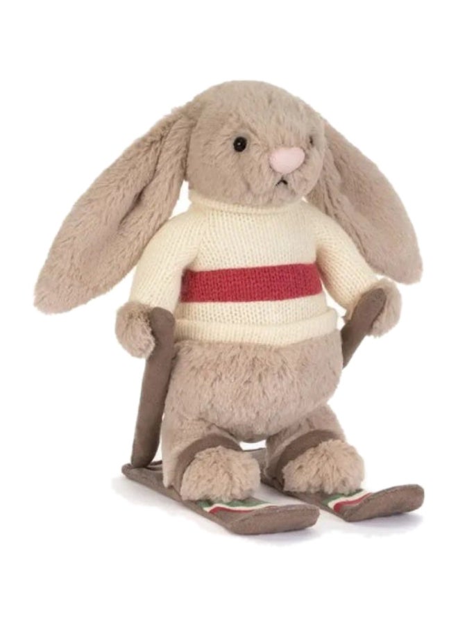 Jellycat Bashful Bunny Gold Medal Ski Outfit Plush Toy, Soft Bunny Stuffed Animal with Winter Ski Outfit, Cute Collectible Gift for Kids & Collectors, 20cm - Image 1