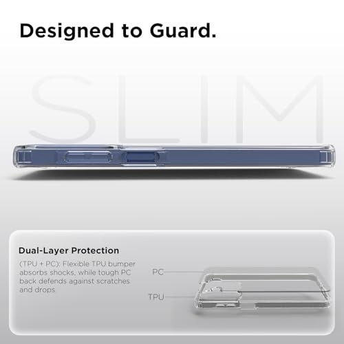 RIGGEAR Shockproof Clear Hybrid Armor Back Cover Case Compatible with Samsung Galaxy A17 5G / M17 5G / F17 5G (Transparent PC with TPU Bumper) - Image 4