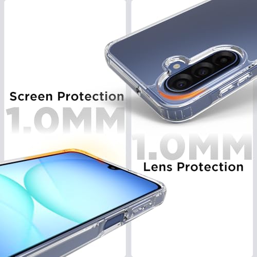 RIGGEAR Shockproof Clear Hybrid Armor Back Cover Case Compatible with Samsung Galaxy A17 5G / M17 5G / F17 5G (Transparent PC with TPU Bumper) - Image 3