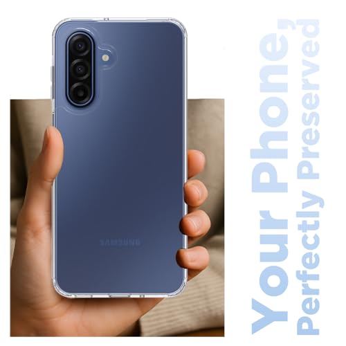 RIGGEAR Shockproof Clear Hybrid Armor Back Cover Case Compatible with Samsung Galaxy A17 5G / M17 5G / F17 5G (Transparent PC with TPU Bumper) - Image 5
