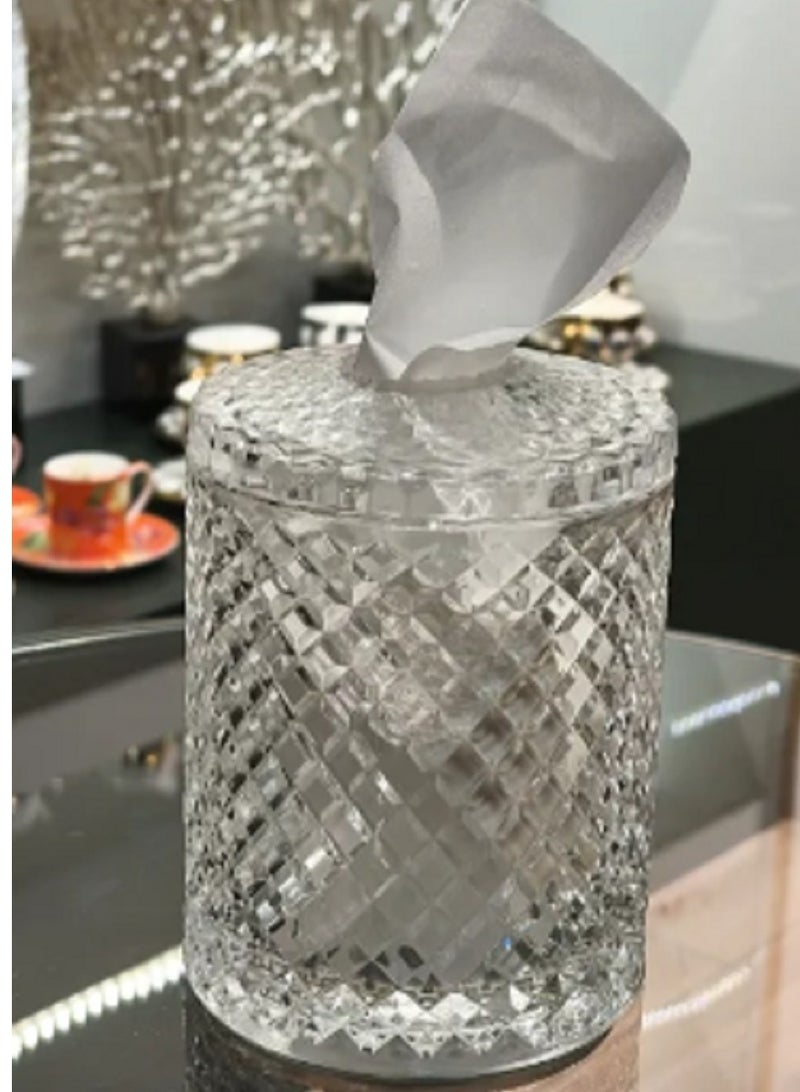 Crystal glass tissue box - Image 1