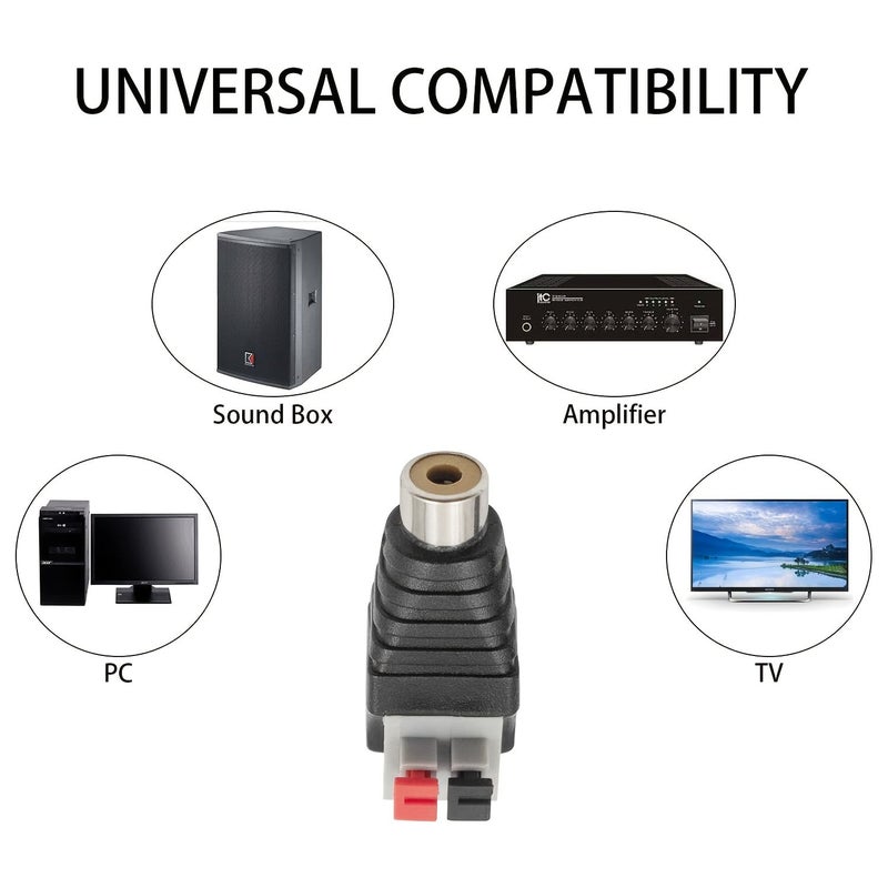 8 قطع محول RCA إلى سلك سماعة، ذكر وأنثى، موصلات كابلات بدون لحام - Image 4