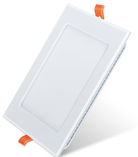 Nippo Splendour CDLS12W Square Cool Day Light LED Slim Panel Light Polycarbonate LED Downlight - Image 1