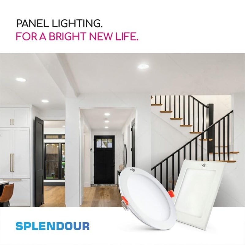 Nippo Splendour CDLS12W Square Cool Day Light LED Slim Panel Light Polycarbonate LED Downlight - Image 2