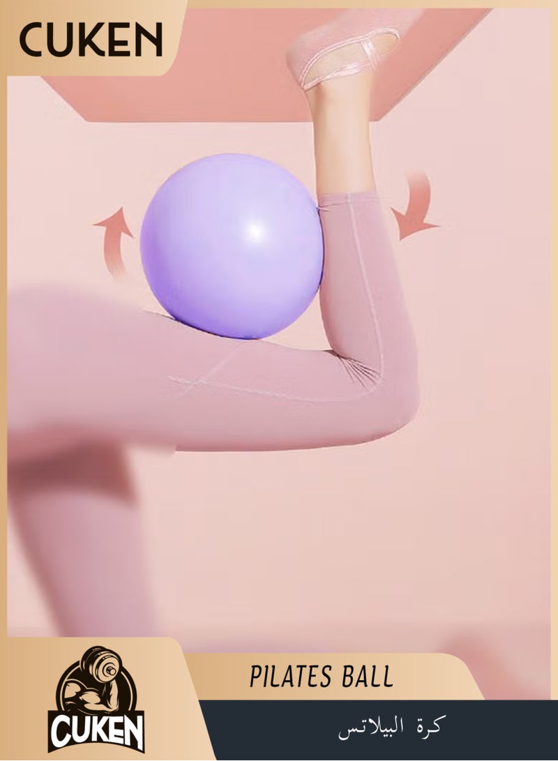 Cuken 1 Pcs Exercise Balls Thicken Explosion-proof Pilates Ball, Mini 9.84in/25cm Yoga Ball, Suitable for Body Shaping, Sensory Balance Training, Unaerated Purple - Image 1