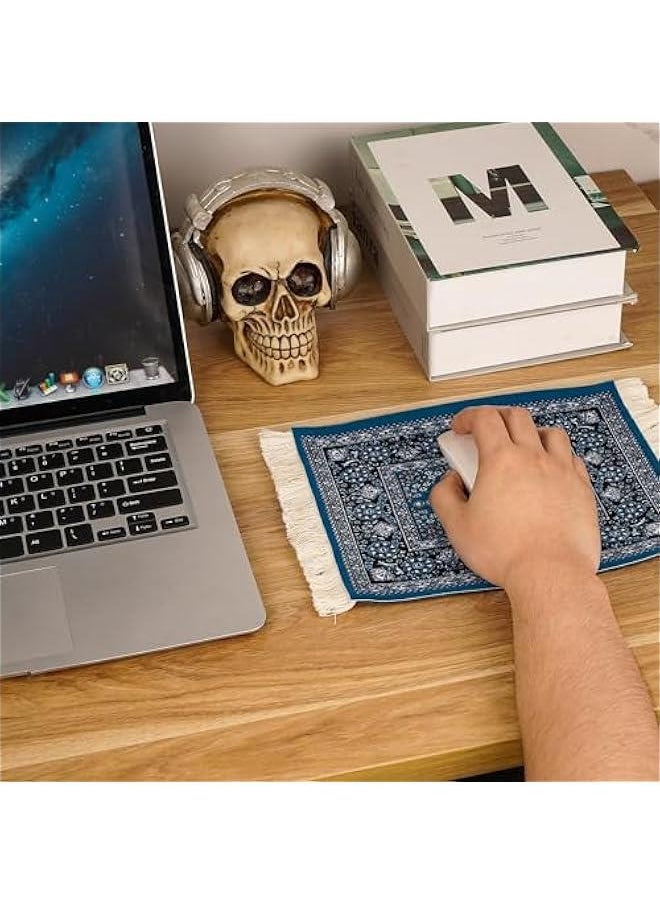 Generic - Carpet Mouse Pad - Persian Style Design, Unique and Elegant, Ideal for Office Workers, Gamers, and Students (Grayish Blue) - Image 1