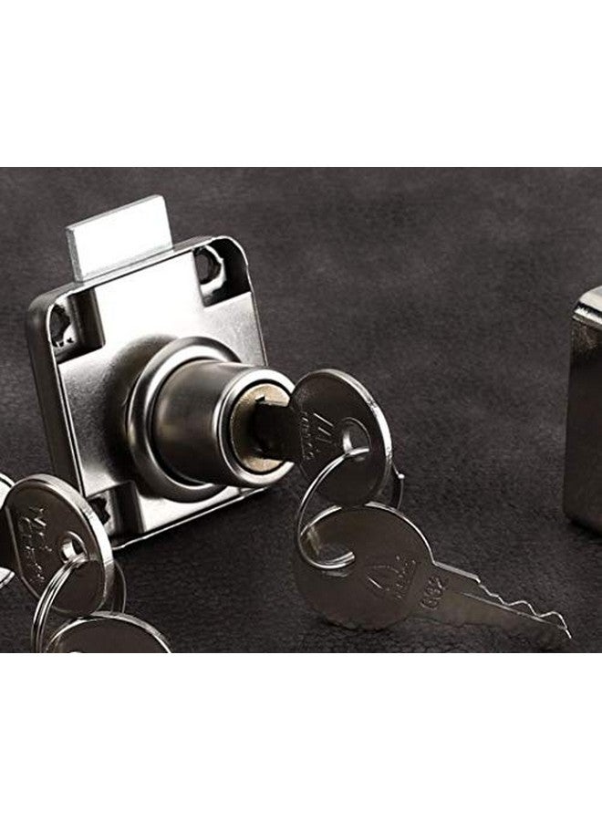 Met Craft MCAH-017-MM Metco Multipurpose Drawer Lock with 2 Reversible Key Pack of 6pc (Silver, Chrome Finish) - Image 4