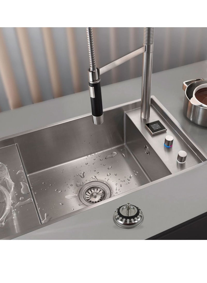واي آند دي Kitchen Sink Collection, Stainless Steel Strainer, Basket, Waste Plug Accessories, Drain Strainer Assembly（114mm） - Image 2