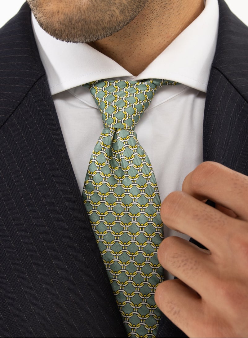 Elliot Martin Elliot Martin tie 100% Silk Twill neck ties Premium Men's Tie (Light Green)  - Image 2