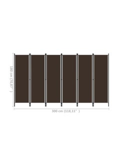 Stylish Room Divider 6-Panel Fabric Partition Wall Brown 300x180 cm Privacy Partition Room Separator - pzsku/Z14CD5342CB0A2FD16A10Z/45/_/1708086766/3bfefe82-3ce2-4630-8d92-cc5341ed05f3